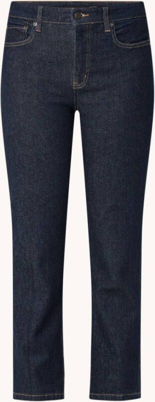 Ralph Lauren High waist straight leg cropped jeans met donkere wassing