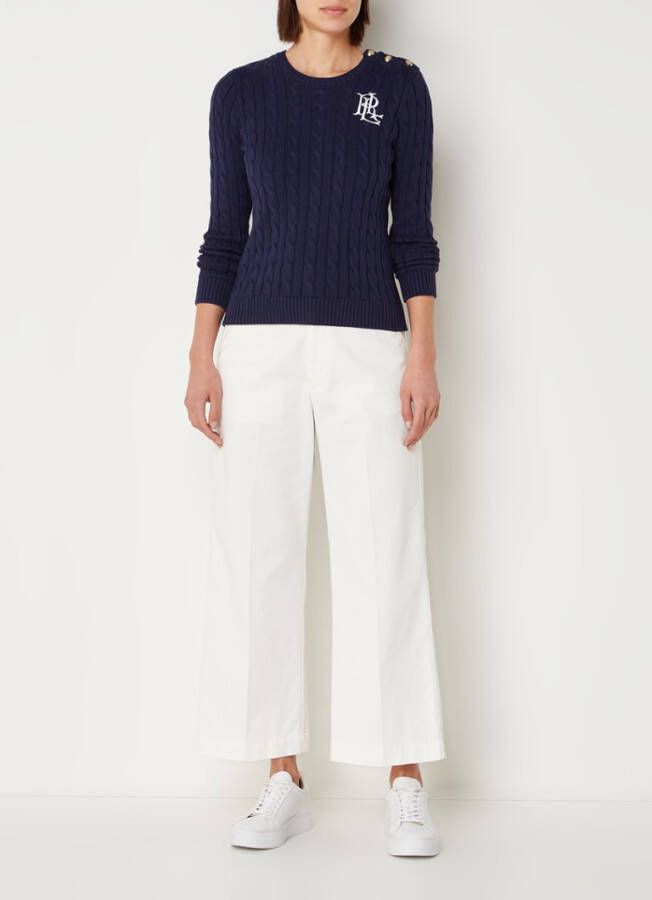 Ralph Lauren Kabelgebreide trui met logoborduring