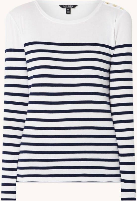 Ralph Lauren Longsleeve met streepprint en sierknopen
