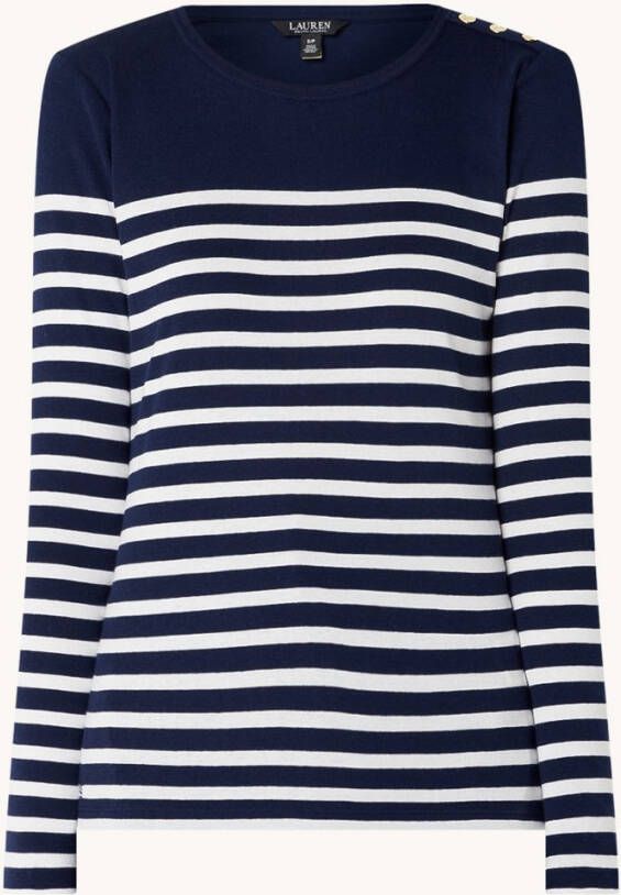Ralph Lauren Longsleeve met streepprint en sierknopen