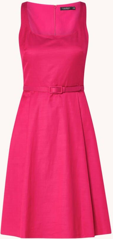 Ralph Lauren Mini jurk met plooidetail en ceintuur