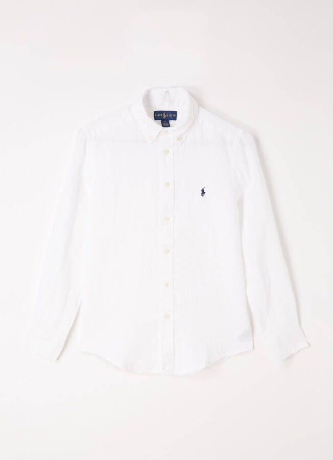 Ralph Lauren Overhemd van linnen met logoborduring