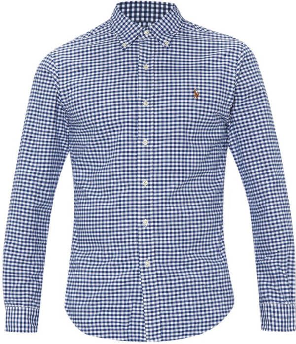Ralph Lauren slim fit overhemd blauw ruit oxford XX-Large