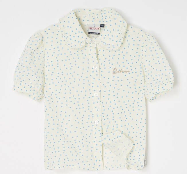Retour Denim ! Meisjes Blouse Korte Mouw -- All Over Print Katoen