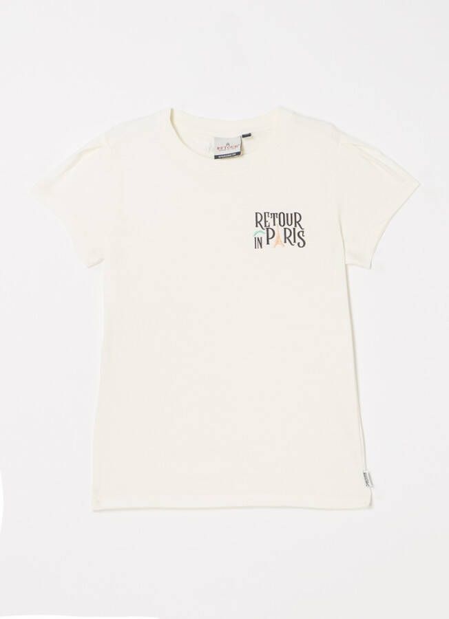 Retour Denim ! Meisjes Shirt Korte Mouw -- Off White Katoen