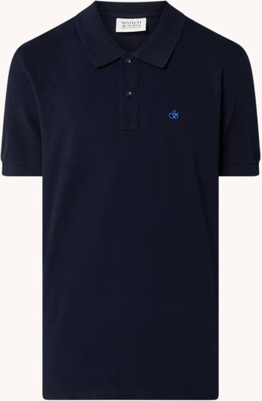 Scotch and Soda T shirts Essentials Organic cotton pique polo Blauw