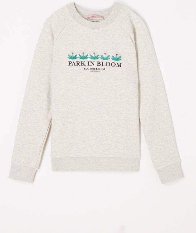 Scotch & Soda Regular fit sweater met artwork en raglanmouwen