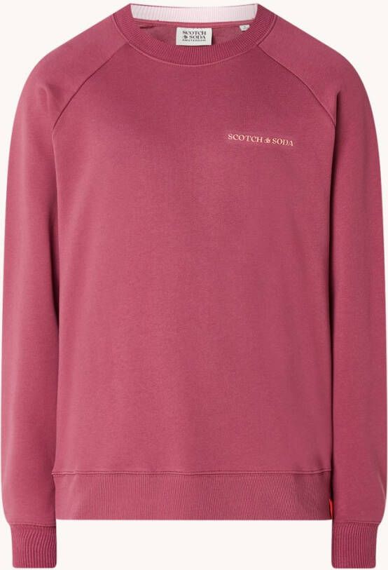Scotch & Soda Unisex sweater van biologisch katoen met ronde hals