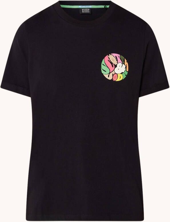 Scotch and Soda T shirts Regular Fit T Shirt In Organic Cotton Zwart