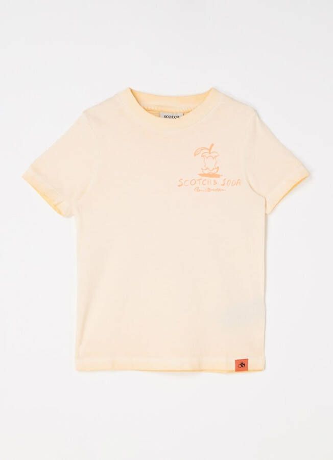 Scotch & Soda Regular fit T shirt met garment dyed artwork