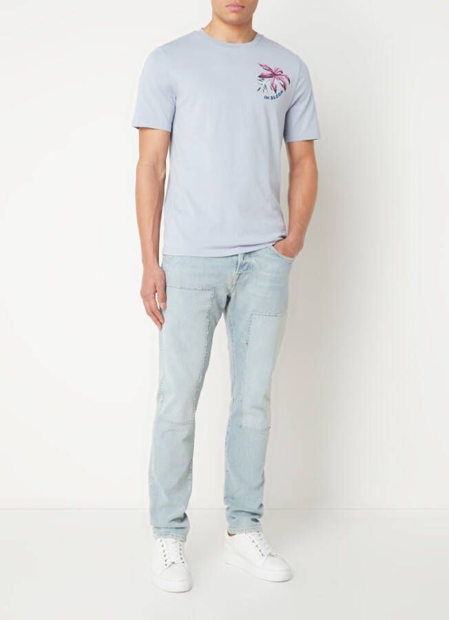 Scotch & Soda Regular fit T shirt van biologisch materiaal met bloemenartwork