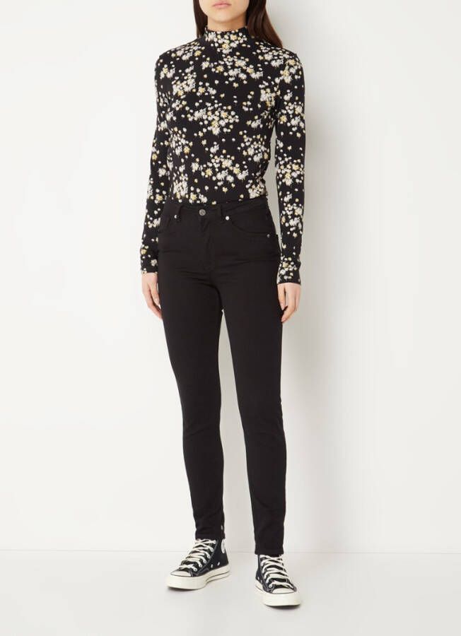 Scotch & Soda Slim fit T shirt met hoge hals