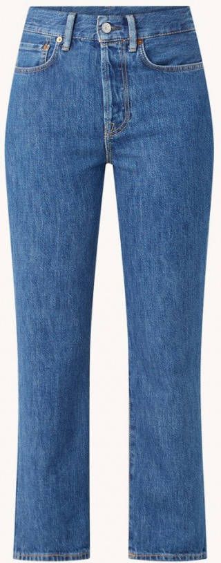 Acne Studios High waist straight leg cropped jeans met medium wassing