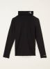 Calvin Klein Zwarte Monogram Ls Roll Neck Top online kopen