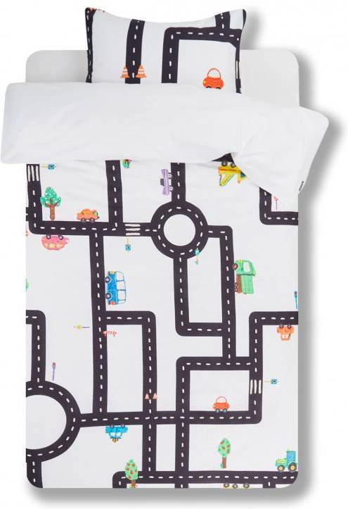 clay Traffic dekbedovertrek Snurk-1-persoons 140 x 220 cm incl. kussensloop 60 x 70 cm