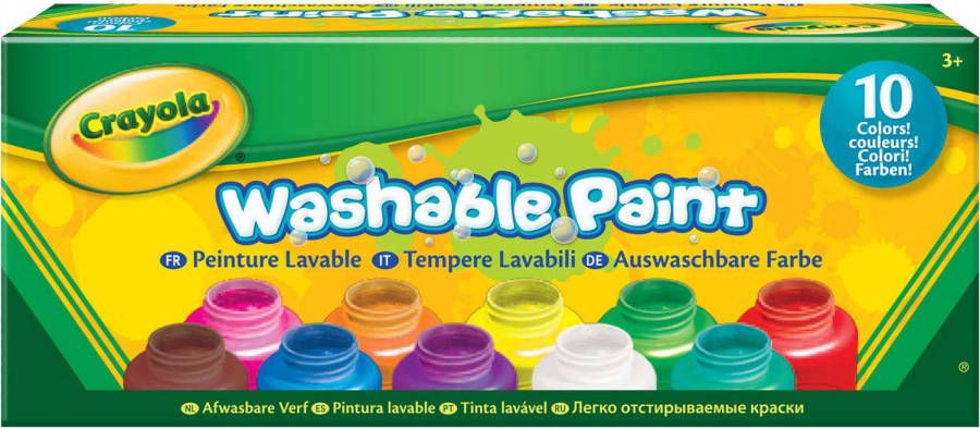 Crayola 10 Potjes Afwasbare Verf