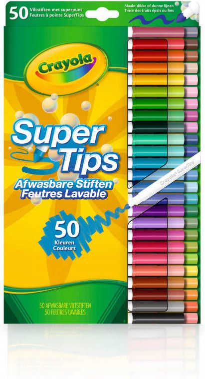 Crayola Supertips 50 Viltstiften Met Superpunt