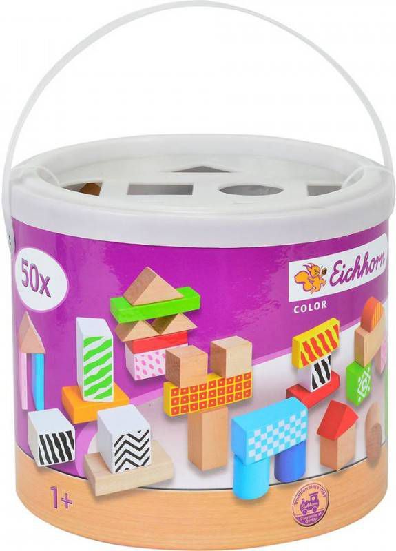 Eichhorn  Color Houten bouwstenen, 50-delig