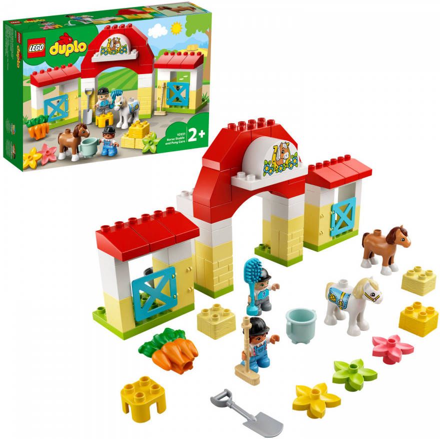 Lego DUPLO Stad Paardenstal en Pony Verzorging Peuterspeelgoed(10951 )