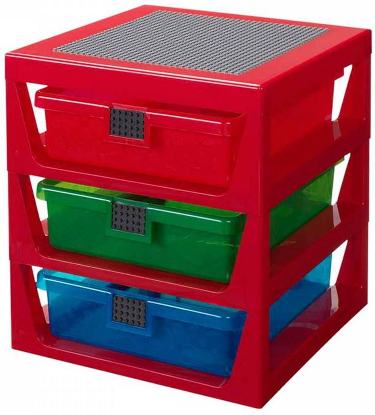LEGO Iconic Opbergrek Met 3 Lades Rood