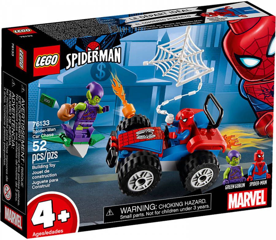 Lego  Super Heroes Spider-Man auto achtervolging 76133 Kleurrijk