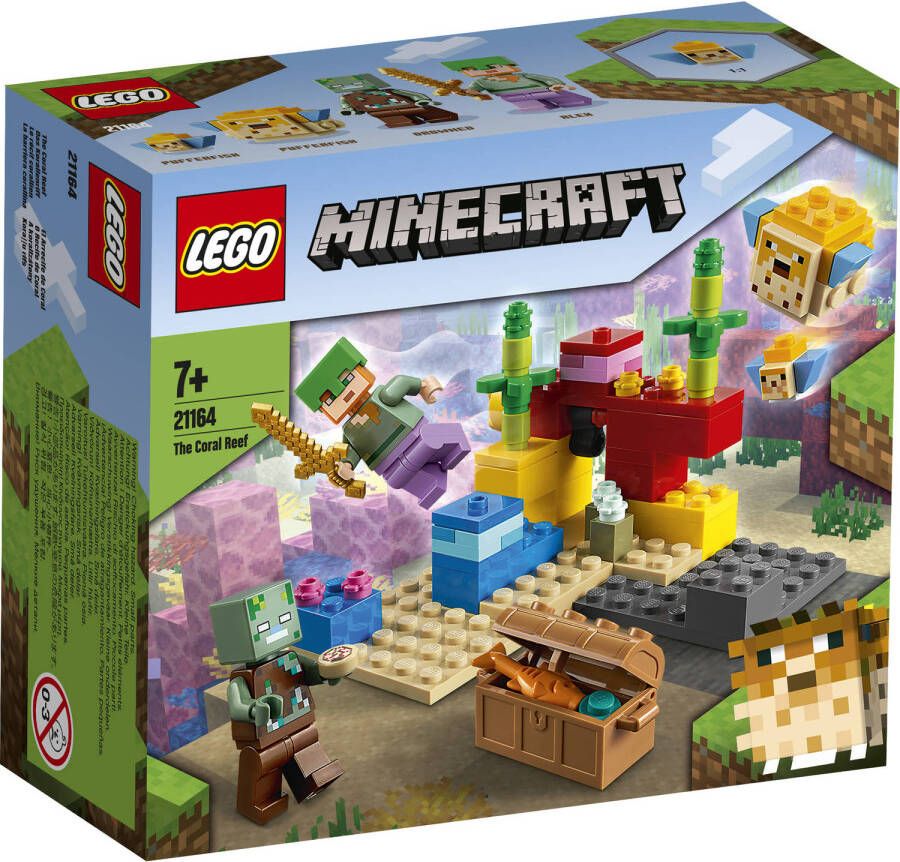 Lego Minecraft Het Koraalrif Bouwset met Alex(21164 )