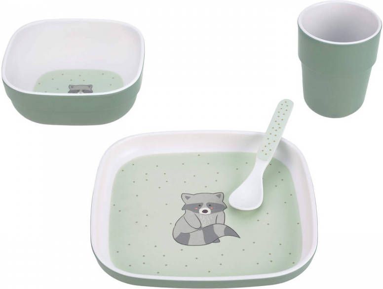 Lässig Kinderservies Set Melamine About Friends Racoon Wasbeer