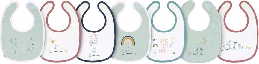 Lässig Value Pack Slabbetje 7 Pcs Assorted Garden Explorer Unisex