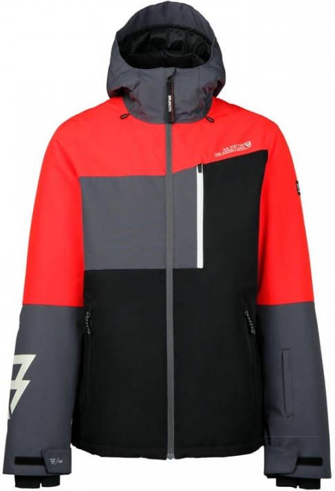 Brunotti ski jack Flynner S zwart/rood/grijs