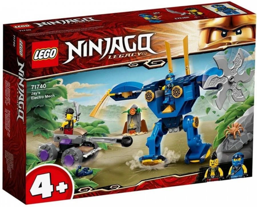 Lego 71740 NINJAGO Electro Mecha Speelgoed, Actiefiguur voor Peuters en Kinderen vanaf 4 Jaar met Spin en Ninja voertuig