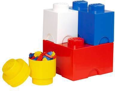 LEGO 4 delige Opbergdozenset blokjes Polypropyleen