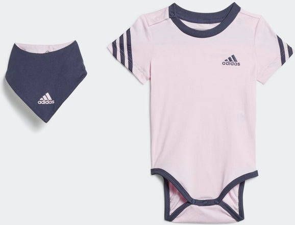 Adidas 3 Stripes Onesie With Bib Baby Tracksuits
