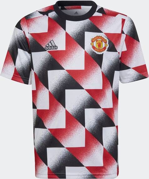 adidas Manchester United Trainingsshirt Pre Match Wit/Rood/Zwart Kinderen