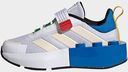 Adidas x LEGO Tech RNR Lifestyle Schoenen met Elastische Veters en Klittenband Cloud White/Wonder White/Shock Blue