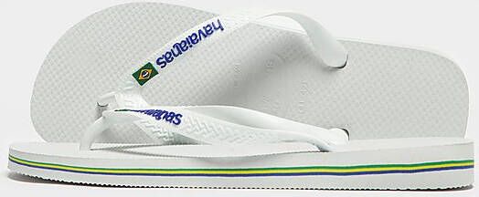 Havaianas Brazil Logo Flip Flops White Heren