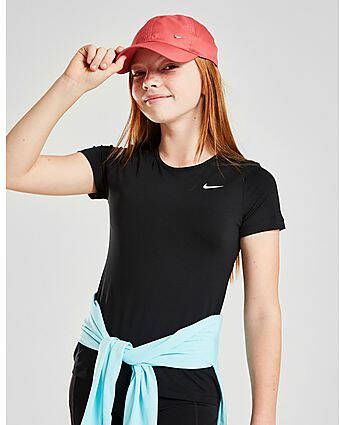 Nike Pro Meisjestop met korte mouwen Black/White Kind