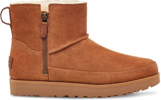 Ugg Classic Zip Mini Laarzen voor Dames in Brown,, Suede