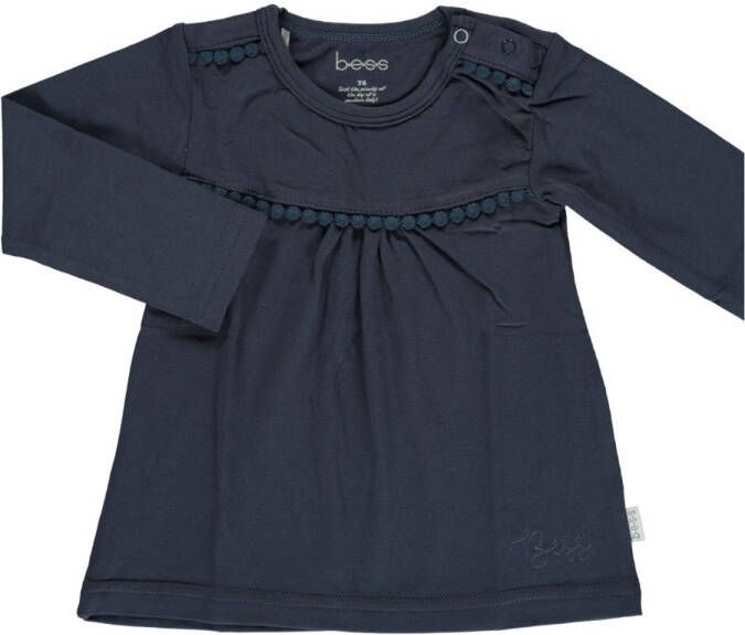 Bess ! Meisjes Jurk -- Donkerblauw Katoen/elasthan