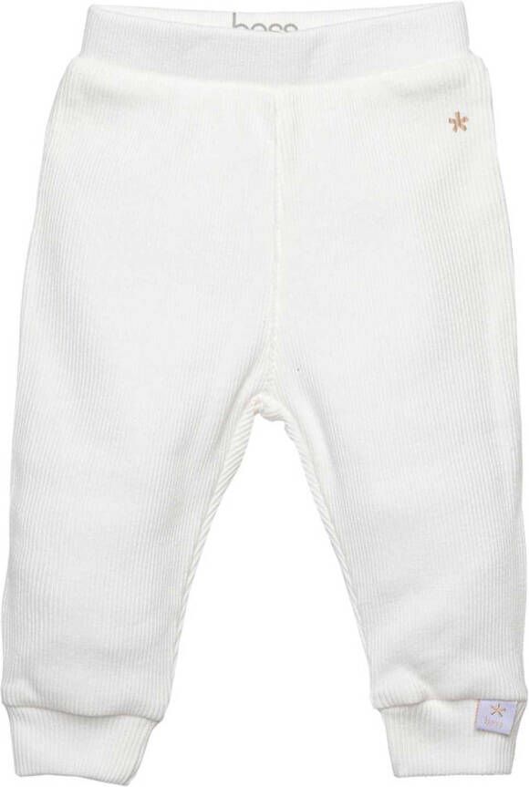 Bess ! Unisex Lange Broek -- Off White Katoen/elasthan