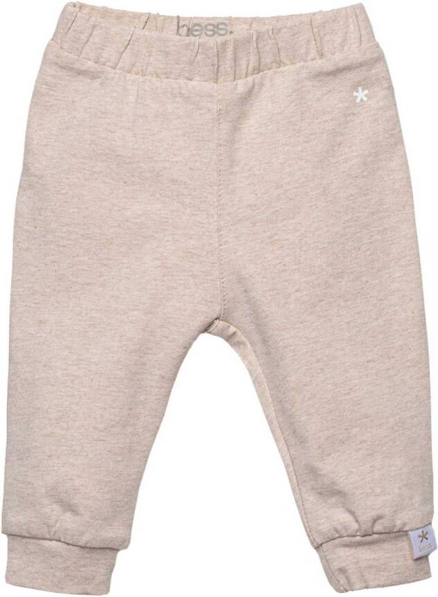 Bess ! Unisex Lange Broek -- Zand Katoen/elasthan