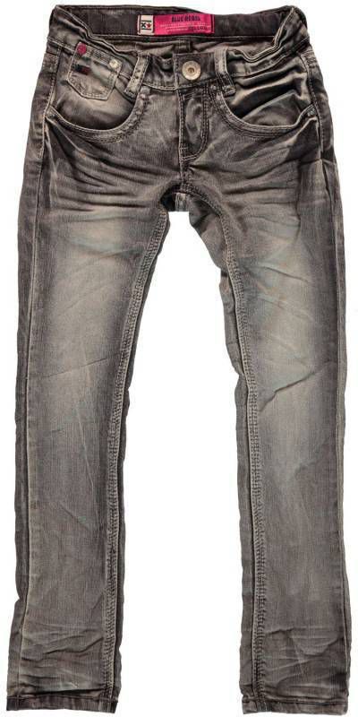 Blue Rebel ! Meisjes Lange Broek -- Grijs Jeans
