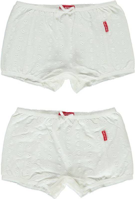 Claesens ! Meisjes 2-Pack Boxer Maat 164 Wit Katoen/lycra