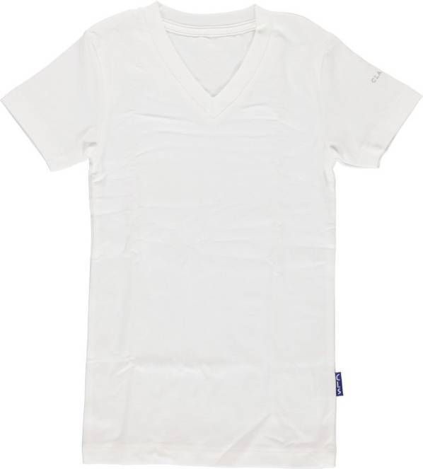 Claesens ! Jongens Shirt Korte Mouw -- Wit Katoen/lycra