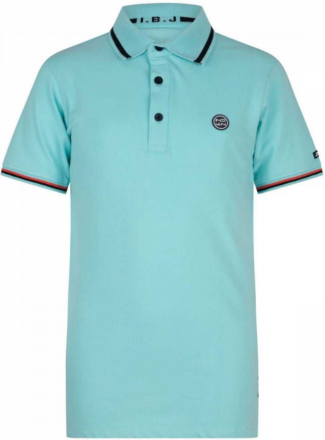 Indian Blue Jeans ! Jongens Polo Korte Mouw -- Blauw Katoen/elasthan