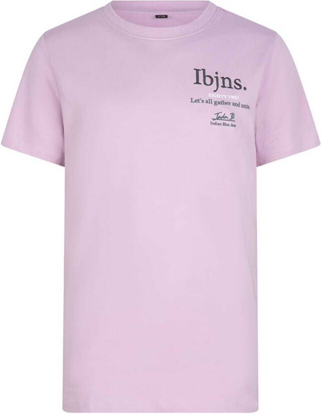 Indian Blue Jeans ! Jongens Shirt Korte Mouw -- Lila Katoen/elasthan