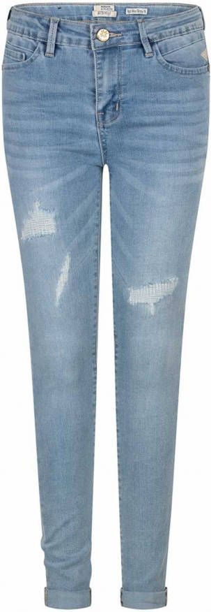 Indian Blue Jeans high waist super skinny jeans Lois met slijtage medium denim