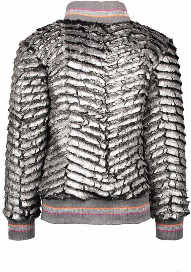 Kidz-art ! Meisjes Jasje Maat 92 Zilver Polyester
