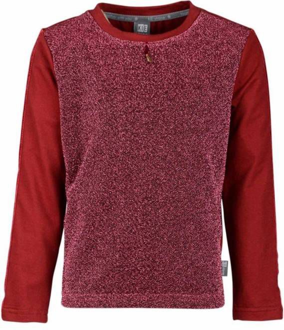 Kiestone ! Meisjes Sweater Maat 128 Bordeaux Rood Katoen/polyester/elasthan