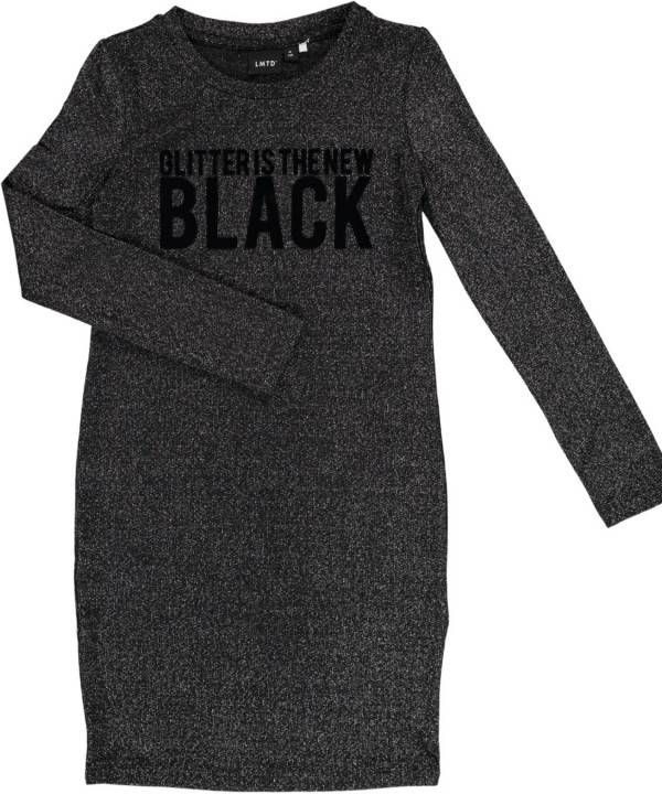 Name IT Lmtd Nlfsiga LS Slim Dress Noos zwart/zilver | Freewear Zwart