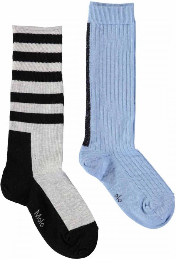 Molo ! Meisjes 2-Pack Sokken Maat 26 Diverse Kleuren Katoen/polyester/elasthan